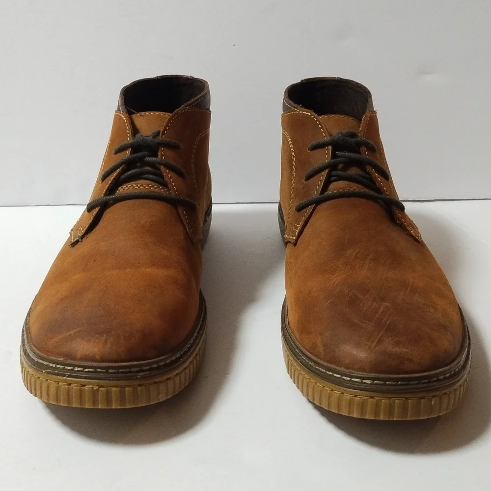 Johnston & Murphy Sheepskin Leather Wallace Chukka Boots Brown Mens 11M